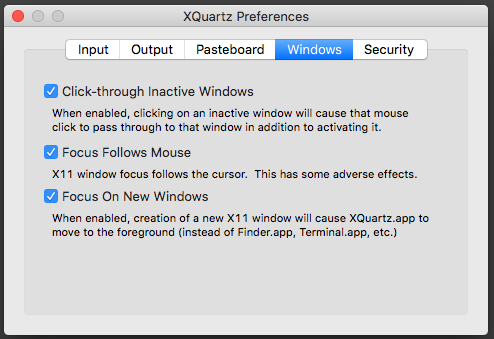 Instructions for preferences on mac